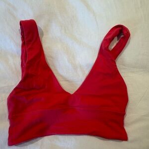 Lululemon Red Align V-Neck Bralette - Soft Support